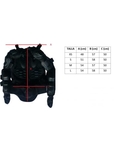 PETO INTEGRAL INFANTIL MEDIDAS