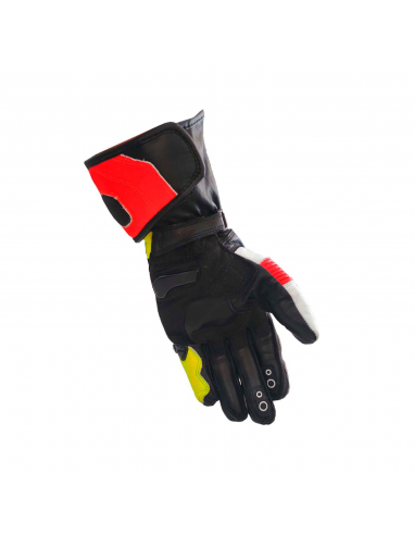 GUANTES ASFALTO NIÑO XFOUR NARANJA Y AMARILLO FLUOR 1