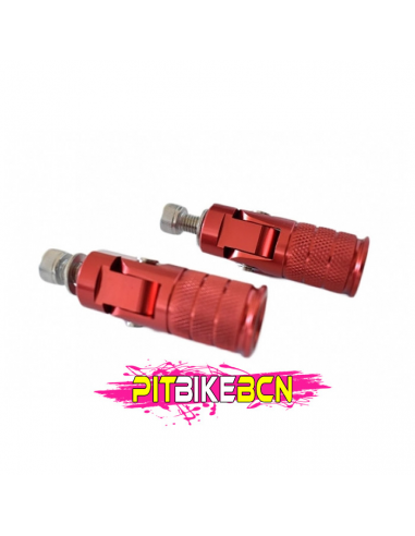 ESTRIBERAS PIT MOTARD ABATIBLES CNC ROJO ESTRIBERAS PIT MOTARD ABATIBLES CNC ROJO