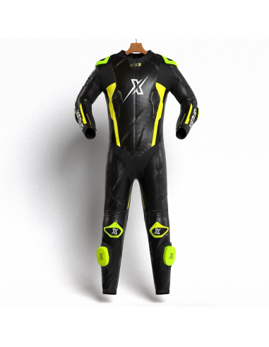 MONO MODELO XFOUR NEGRO Y AMARILLO FLUOR 2025 ADULTO frontal
