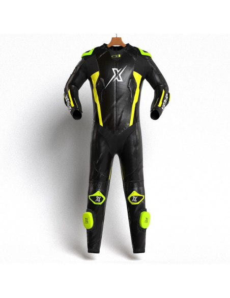 MONO MODELO XFOUR NEGRO Y AMARILLO FLUOR 2025 ADULTO frontal