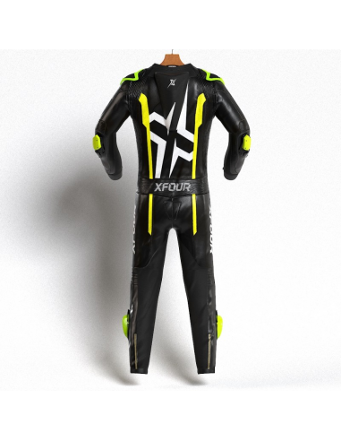 MONO MODELO XFOUR NEGRO Y AMARILLO FLUOR 2025 ADULTO espalda