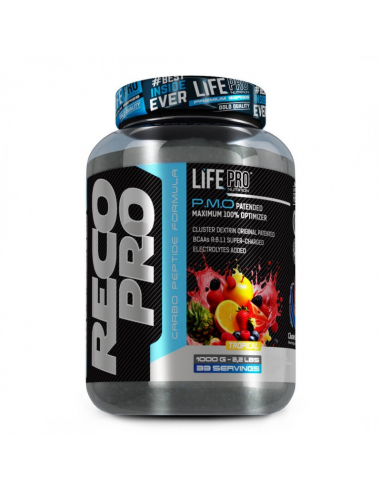 LIFE PRO RECOPRO CLUSTER DEXTRINCON BCAA'S Y ELECTROLITOS 1kg (TROPICAL FRUIT)