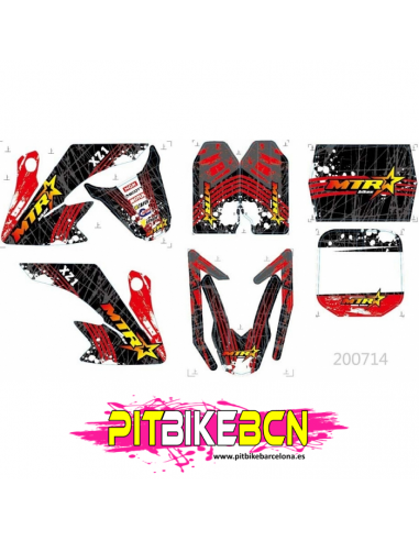 ADHESIVOS CRF50 MTR MALCOR XZ1 ROJO