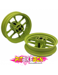 LLANTAS LIGERAS 4 TALADROS VERDE FLUOR