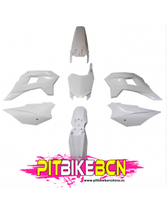 Kit de plasticos IMR KRZ 125, 150 Y 170 en color blanco.