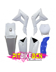 PLASTICOS PIT BIKE MALCOR RACER CRF110 BLANCOS