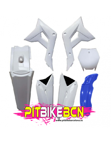 PLASTICOS PIT BIKE MALCOR RACER CRF110 BLANCOS