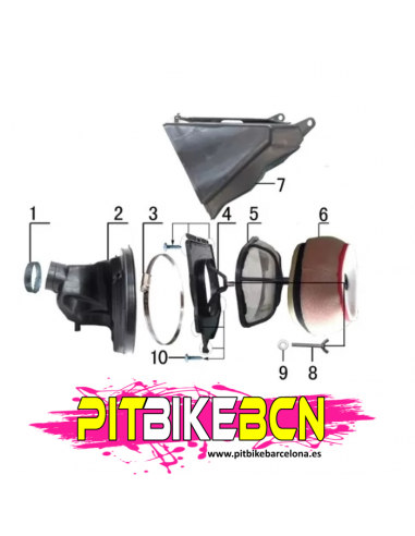 CAJA DE FILTRO DE AIRE COMPLETA 250/450CC