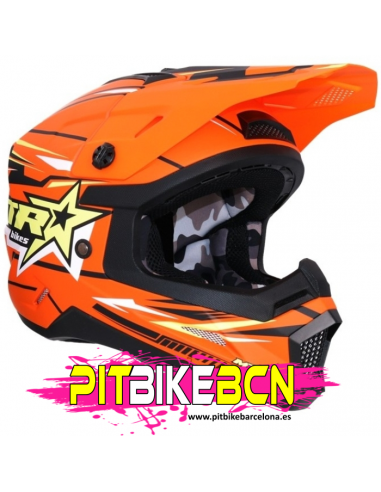 CASCO SHIRO MTR MX308 NARANJA
