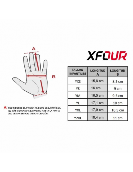 GUANTES ASFALTO NIÑO MEDIDAS