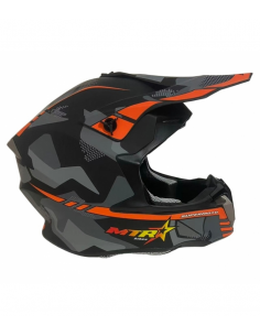 CASCO DE CROSS ADULTO MTR SUPERMOTO NARANJA