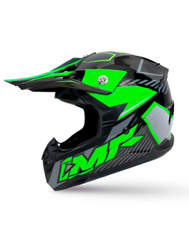 CASCO NIÑO IMR MX WOLF VERDE