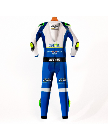 MONO XFOUR ADULTO MODELO LDR BLANCO Y AZUL 2