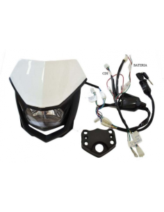 KIT CARETA CON LUZ + INSTALACION PARA PIT BIKES