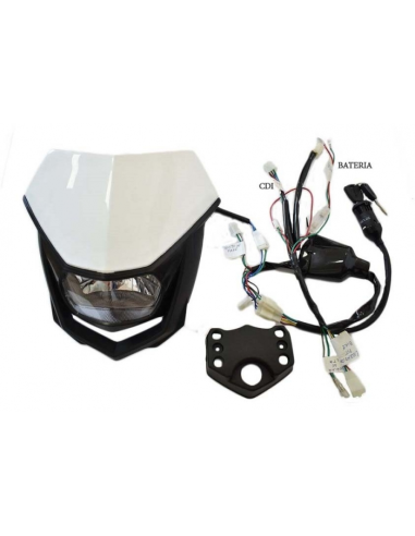 KIT CARETA CON LUZ + INSTALACION PARA PIT BIKES