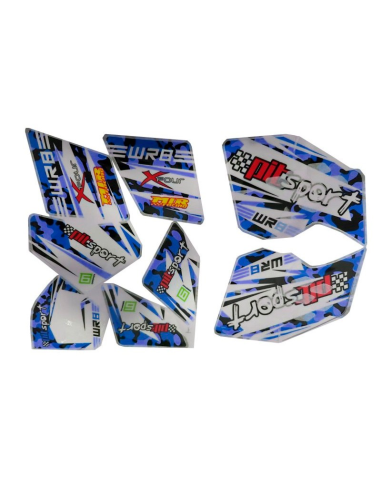 KIT ADHESIVOS MINIQUAD WR8 AZUL
