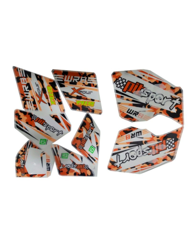 KIT ADHESIVOS MINIQUAD WR8 NARANJA