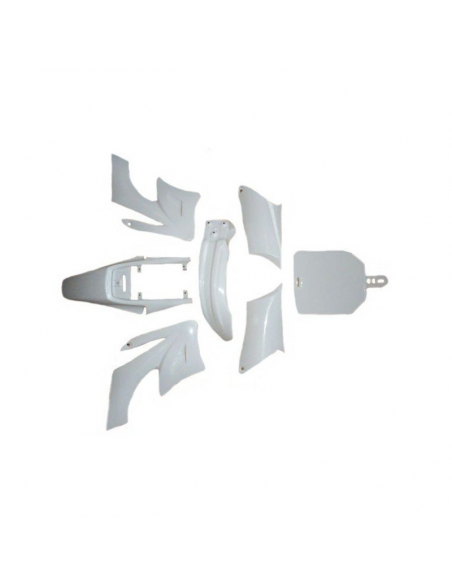 PLASTICOS PARA PIT BIKES ORION AGB27, SCORPION COLOR BLANCO